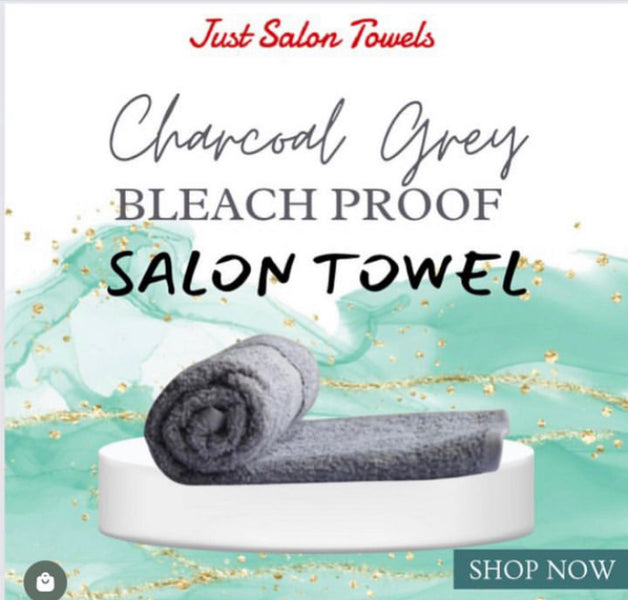 CHARCOAL GREY BLEACH PROOF SALON TOWELS