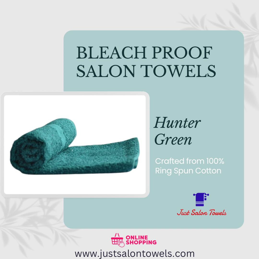 HUNTER GREEN BLEACH PROOF SALON TOWELS Just Salon Towels USA