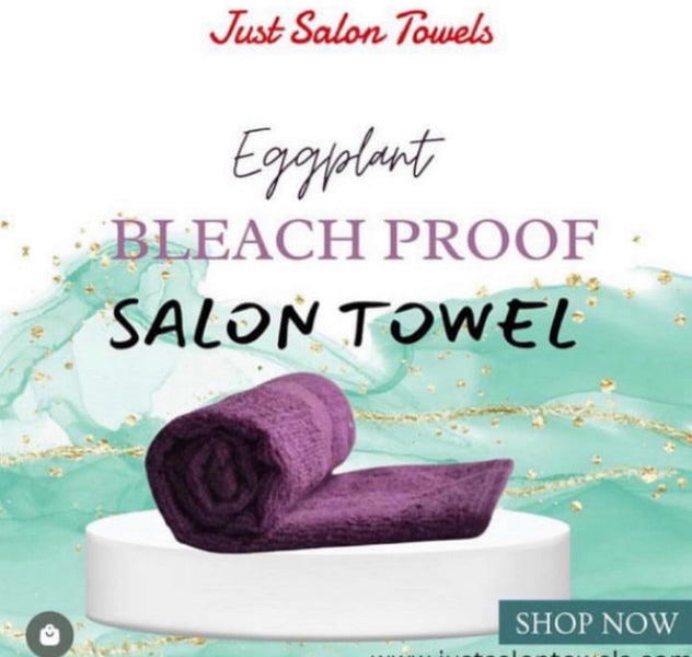 EGGPLANT BLEACH PROOF SALON TOWELS