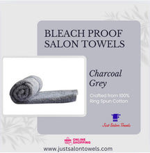 Load image into Gallery viewer, Charcoal Grey Bleach Resistant Salon Towels 16x27"