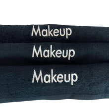 Cargar imagen en el visor de la galería, Paño negro a prueba de lejía/paño facial/toalla de maquillaje 12x12" 1 lb
