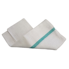 Load image into Gallery viewer, Barber Towels Green Center Stripe 15x26"