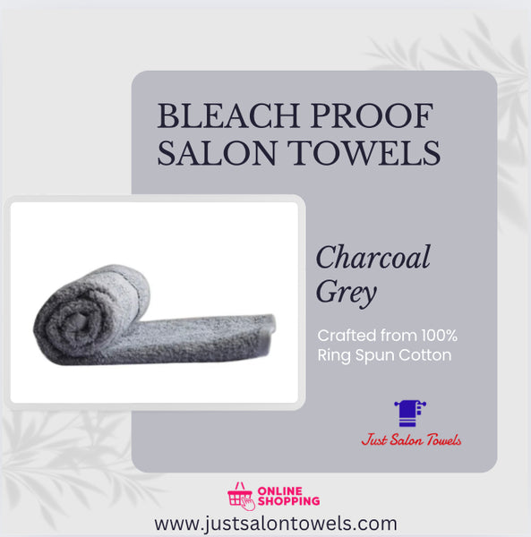 CHARCOAL GREY BLEACH PROOF SALON TOWELS