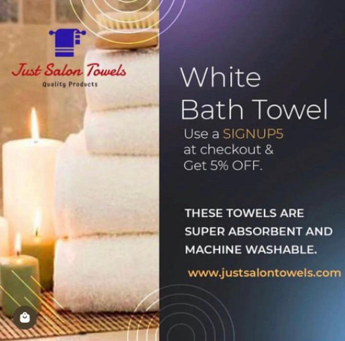 WHITE BATH TOWELS