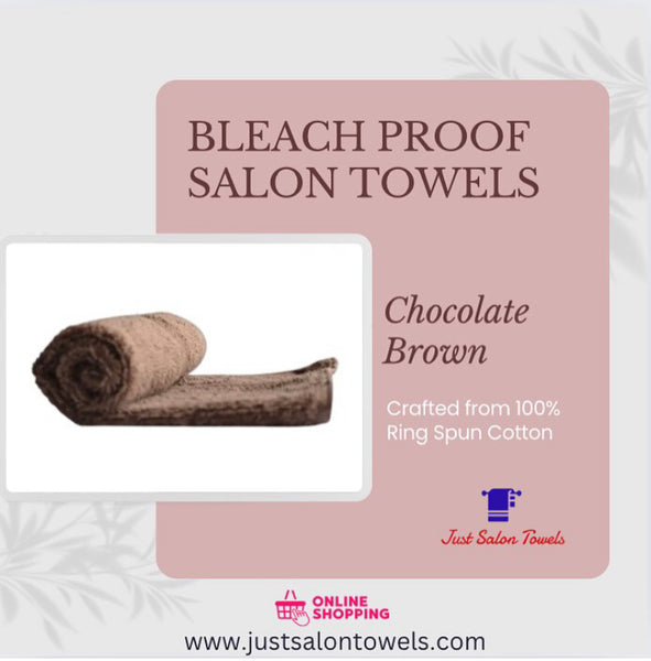 CHOCOLATE BROWN BLEACH PROOF SALON TOWELS