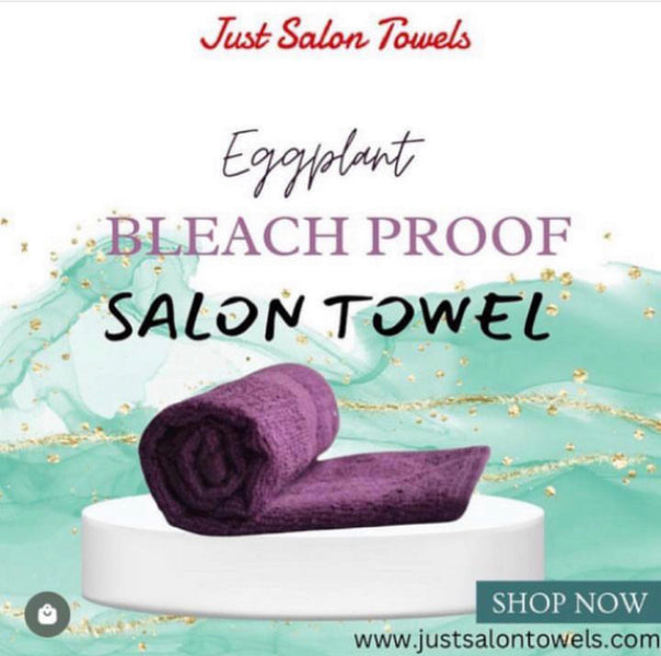 EGGPLANT BLEACH PROOF SALON TOWEL