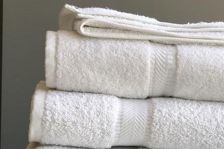 16x30" Dobby Border Hand Towels - Ten Dozen (120 Pieces)