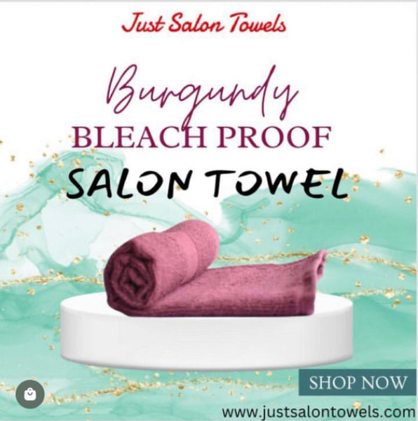 BURGUNDY BLEACH PROOF SALON TOWELS