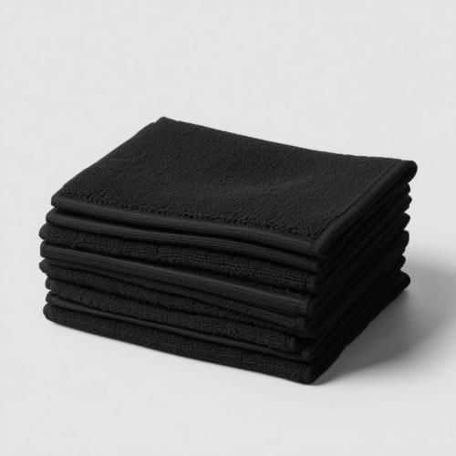 Black Bleach Proof Wash Cloth 13x13