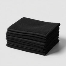 Cargar imagen en el visor de la galería, Paño negro a prueba de lejía/paño facial/toalla de maquillaje 13x13" 1.5 lbs