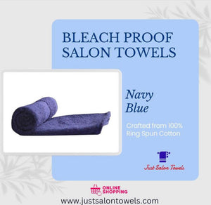 Navy Blue Bleach Resistant Salon Towels 16x27"