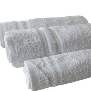 86/14 Blended White Platinum Ring Spun Bath Towel 24x50" 10lbs (4 dozen/ 48 pieces)