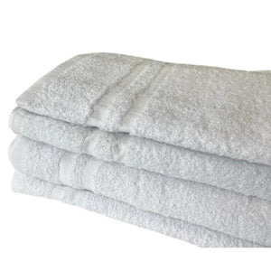 86/14 Blended White Platinum Ring Spun Bath Towel 24x48" 8lbs (5 dozen/ 60 pieces)