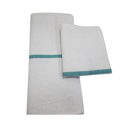 Barber Towels Green Center Stripe 15x26